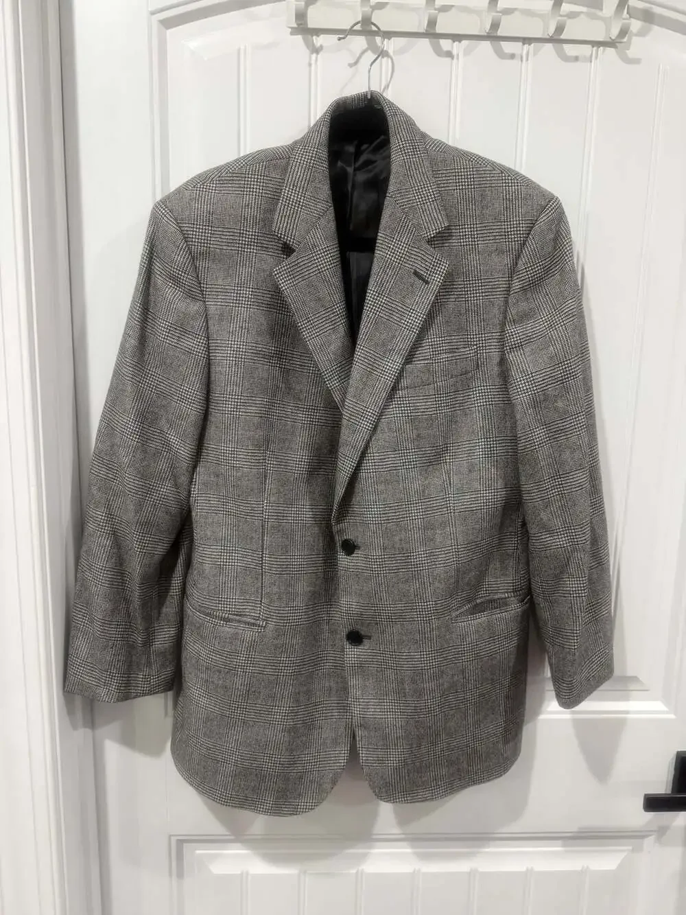 Brooks Brothers Loro Piana Wool Blazer Men’s 41R Gray Glen Plaid Vintage